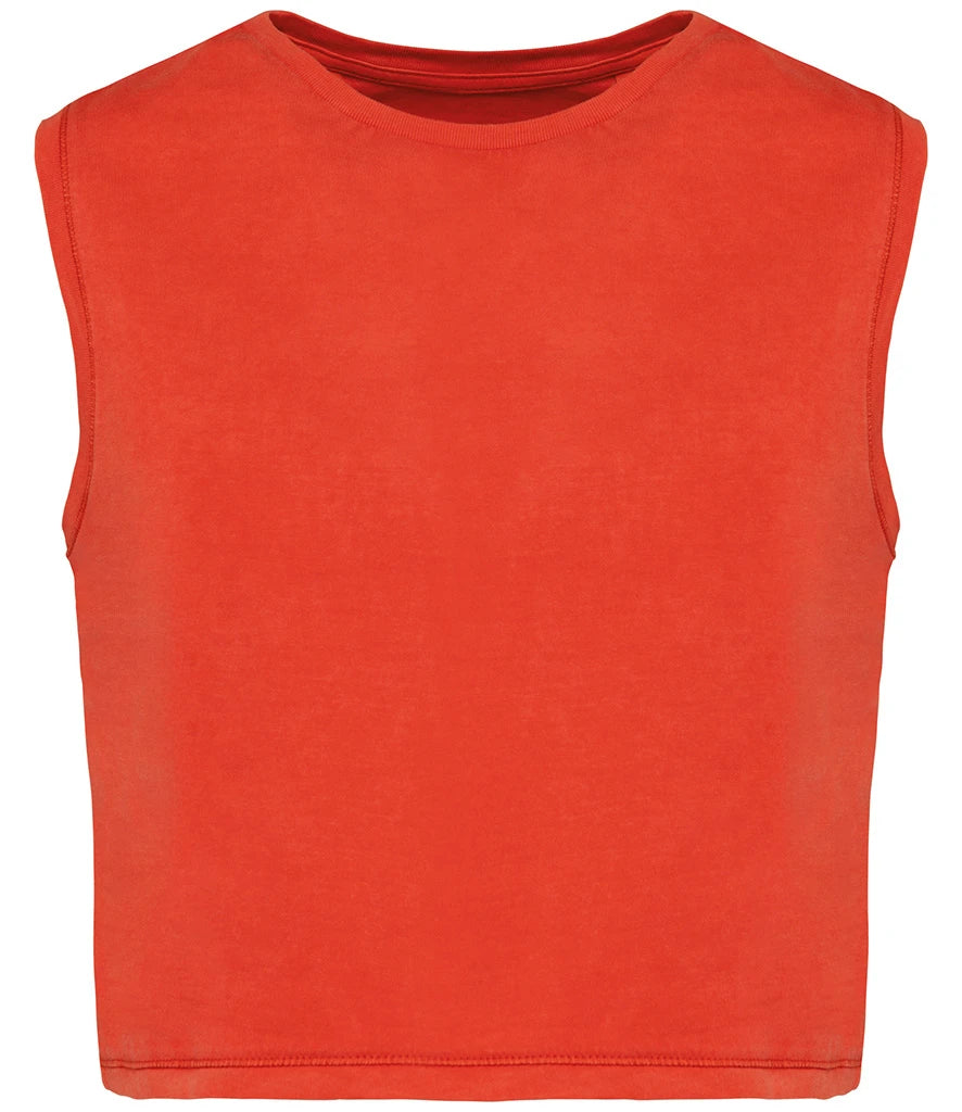 Eco-friendly Sleeveless Crop T-shirt