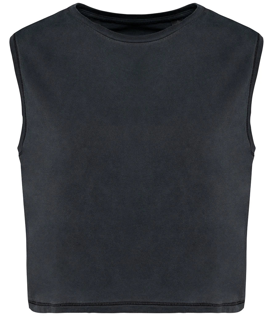 Eco-friendly Sleeveless Crop T-shirt