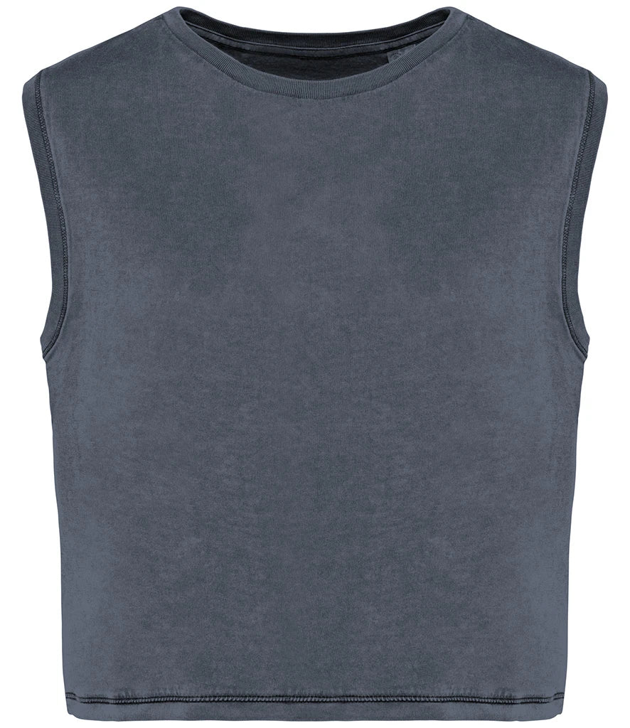 Eco-friendly Sleeveless Crop T-shirt