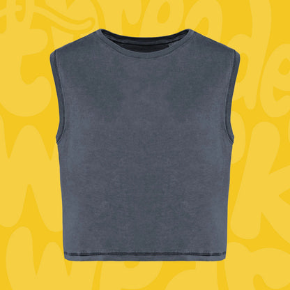 Eco-friendly Sleeveless Crop T-shirt