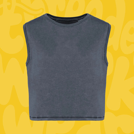 Eco-friendly Sleeveless Crop T-shirt
